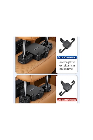 Polham Ayarlanabilir Ergonomik Boyun Ve Baş Desteği Yastık / Konforlu Sürüş, Maksimum Destek, Universal Siyah