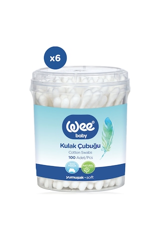 Wee Baby 100'lü Bebek Kulak Çubuğu (100x6 600 Adet)
