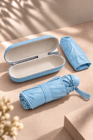 Favora Rainbox Kapsül Şemsiye - Kutulu Mini Katlanır Çanta Boy Şemsiye Buz Mavisi