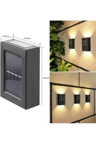 Dekoratif Duvar Lambası Solar Güneş Enerjili Bahçe Aydınlatması - Lisinya Diğer