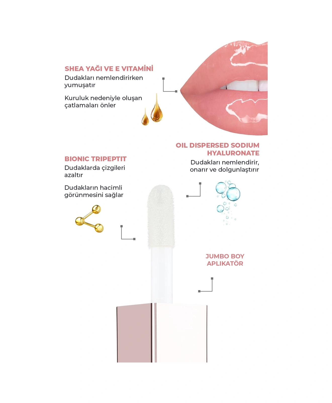 Alix Avien Maxivolumizer Lipgloss 201 Maxicrystal Kalıcı Ve Nemlendirici Ruj Dolgunlaştırıcı Etki