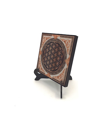 Yaşam Çiçeği Baskılı Mdf Masaüstlük 10x10