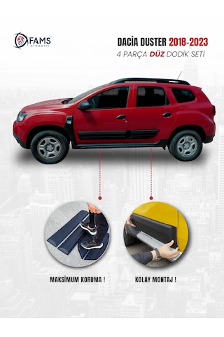 Dacia Duster 2018-2024 Uyumlu Dodik Seti 4 Parça Düz Baskısız