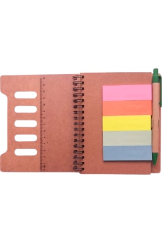 A6 Boy 80 Yaprak Çizgili Sert Kapak Postijli Kalemli Not Defteri 12x15 Cm Saman