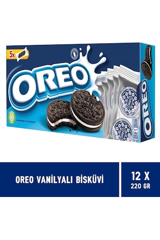 Oreo Vanilyalı Bisküvi 220 Gr - 12 Adet