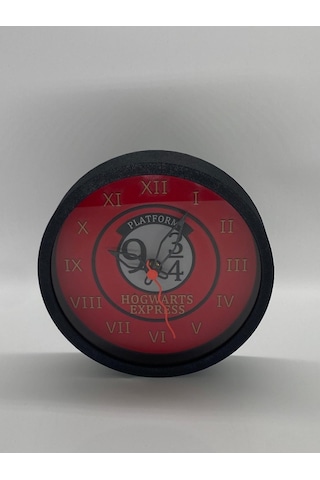 Hogwarts Express Temalı, Siyah Kasa Duvar Saati Siyah