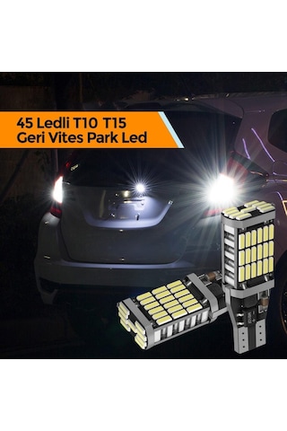 Megaotomarket T10 T15 Park Led Geri Vites 45 Led Çok Güçlü Beyaz Işık Ottoman
