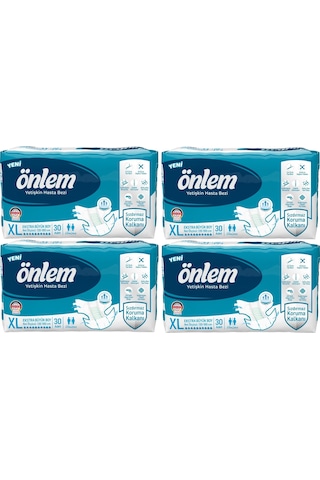 Önlem Bel Bantlı Tekstil Yüzey Hasta Bezi XL 120 Adet