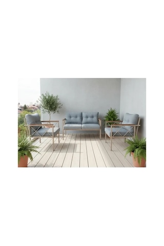 Safir 2+1+1 Cappuccino Profil Balkon-bahçe-kafe,çay Seti,koltuk Takımı,oturma Grubu,ofis Koltuğu Gri