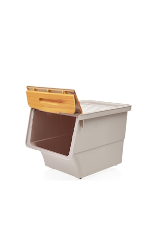Motek Bambu Tekerlekli Organizer 12lt te