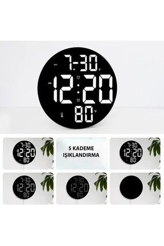 Monozone 12ınç Led Duvar Masa Saati Dijital Modern Elektronik