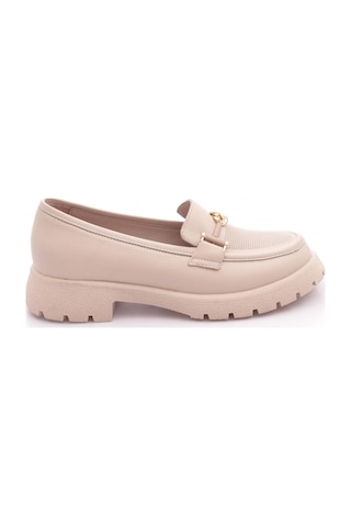 Dgn 4269 Kadin Aksesuarli Loafer Ayakkabi Bej