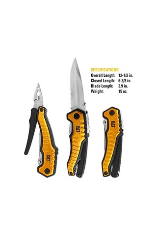 Da980045 9 In 1 Çok Fonksiyonlu Katlanabilir 27cm Paslanmaz Çelik Sarı Kamp Çakısı Bıçağı + Taşıma Kılıfı
