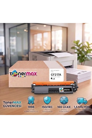 Hp Laserjet Pro M102w Muadil Toner Çipli Cf217a 4'lü 1.600 Sayfa