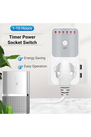 Wellhise Tm04 Geri Sayım Ayarlı Zamanlayıcı Priz - 16a 3680w Dijital Zaman Ayarlı Priz
