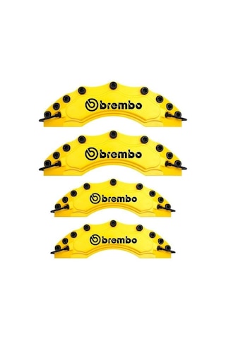 Geely Emgrand Uyumlu Brembo Sarı Kaliper Kapağı 4 Parça Ön Arka Set
