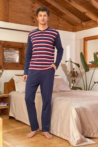 Cossy By Aqua 24425 Erkek Uzun Kollu Pijama Takım-lacivert Lacivert