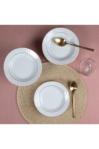 GÜRAL SOPRANO 6 ADET 19 cm ÇUKUR TABAK - GOLD