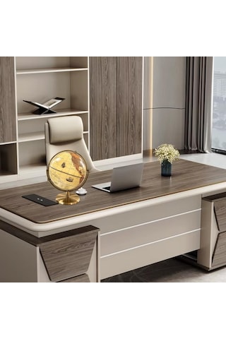 Dekoratif Masa Üstü Dünya Küre Kahverengi 23x29cm Alk5258