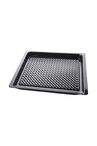 Fırınlar İçin Air Fry Ve Grill Tepsisi. Buharlı Pişirme İdeal. Delikli Antrasit Emaye