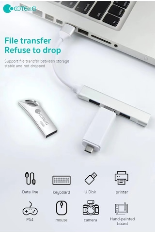83003 4 Portlu Mini Usb Hub Çoklayıcı Çoğaltıcı - 1 Adet Usb 3.0 + 3 Adet Usb 2.0 Çok Fonksiyonlu Adaptör Laptop, Pc Ve Smart Tv Uyumlu 1x Usb 3.0 + 3x Usb 2.0 Dönüştürücü