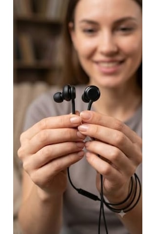 Akg Tarz Type C Kablolu Kulaklık, Type-c Girişli, Cihaz Seçmez, Hifi Ses, Dahili Mikrofon, Ergonomik Tasarım, Hasır Sarım, Kablo Üzerinde Ses Açma Kapama Ve Cevaplama Tuşlu Dlx-15