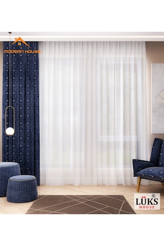 Lüks Ince Çizgili Tül Perde Yüksek Kalite- Modern House -