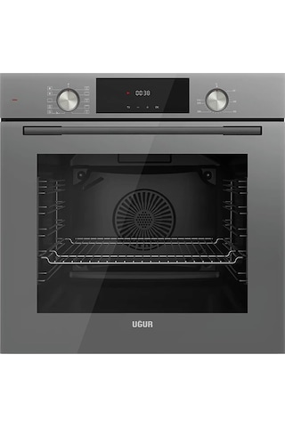 Uğur UAF 6011D GCPET A Enerji Sınıfı 10 Programlı Fry Art Ankastre Fırın Gri