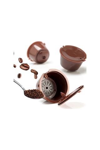 Kahverengi İ Cafilas Dgpnc01 1 Adet Yeniden Kullanılabilir Kahve Kapsülleri Bardak Filtre Bölmeleri Dolce Gusto Doldurulabilir