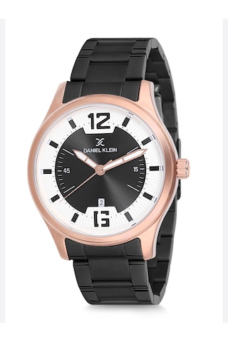 Daniel Klein Dk-16679 Siyah Takvimli Çelik Kordon 3 Atm 2 Yıl Garantili Erkek Kol Saati Rose Gold
