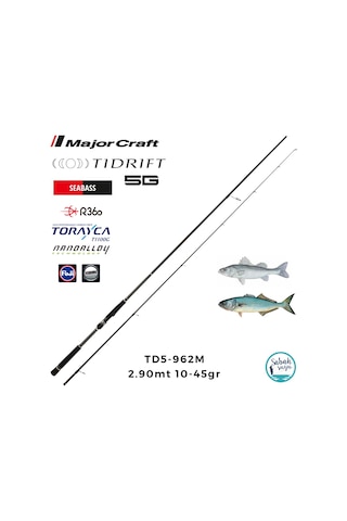 Major Craft Tidrift 5g Td5-962m Seabass 2.90mt 10-45gr 2p Spin Kamış Standart