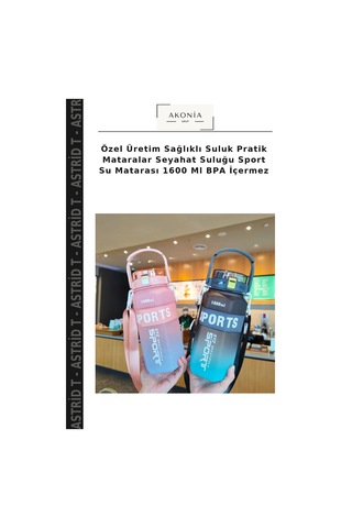 Özel Üretim Sağlıklı Suluk Pratik Mataralar Seyahat Suluğu Sport Su Matarası 1600 Ml Bpa İçermez Çok Renkli