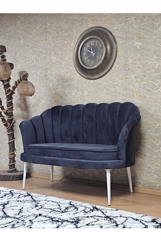 İkili İstiridye Beyaz Boyalı Sivriltme Ayak Çay Seti Koltuk Tekli Çok Renkli