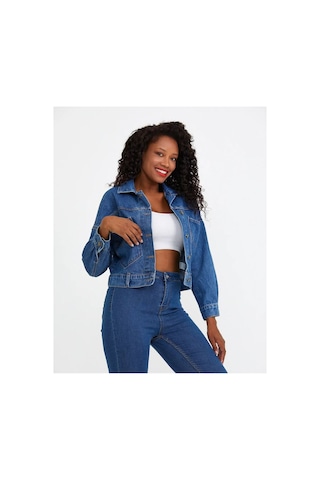 Zdnjeans Kadın Denim Kot Ceket Mavi