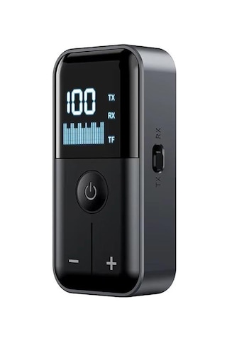 M20 2'si 1 Arada Bluetooth 5.4 Transmitter Ses Alıcı & Verici 3.5mm Aux, Micro Sd Kart Çalar, Led Ekranlı Kablos