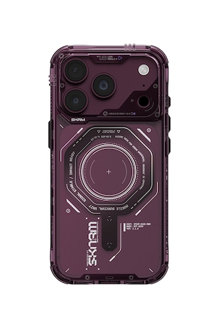 Apple Uyumlu iPhone 18 Pro Uyumlu Kılıf Skinarma M-safe Şarj Özellikli Airbag Tasarımlı Magma Kapak Bordo