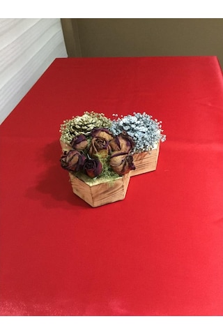 Finezza Kristal Monoray Kumaş Kırmızı Masa Örtüsü Dikdörtgen 140