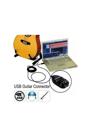 Usb Gitar Guitar Link Kablosu Kolay Kurulum 1 Metre