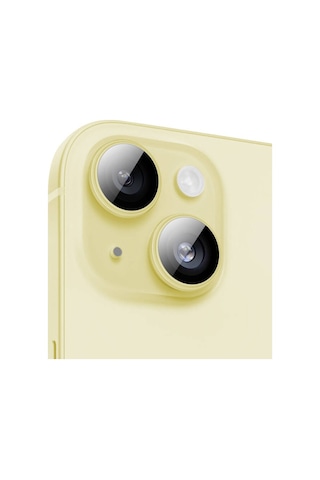 Apple iPhone 15 Uyumlu Plus Benks King Kong Corning Kamera Lens Koruyucu Sarı