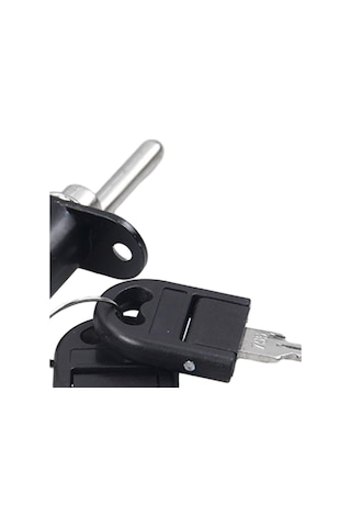 Homyl Kabine İtme Piston Kilidi Sürgülü Kapı 16mm-siyah