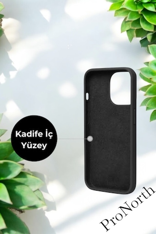 Iphone 16 Pro Max Uyumlu Kılıf Logolu Lansman Soft Yumuşak Içi Kadife Silikon Kapak Siyah