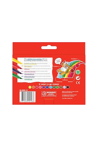 Faber-castell Eğlenceli Jumbo Keçeli Kalem,12'li, 12 Renk 124-Pembe