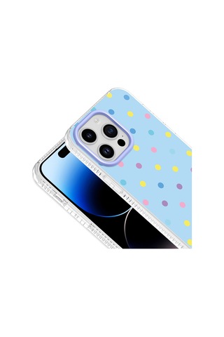 Apple iPhone Uyumlu 14 Pro Max Kılıf Airbag Tasarımlı Zore Potik Sert Pc Kapak - Mavi