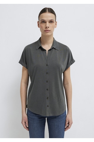 Mavi - Yeşil Tencel Liyosel Tişört 168081-71587 Yeşil