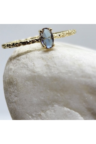 Mila 0,30 Ct Sultanayt Tektaş Minimal Tasarım 14 Ayar Altın Yüzük 552950164