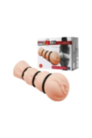 Hızlı Express Exact 16 CM 3 Adet Penis Halkalı Süper Gerçekçi 3D Realistik Suni Vajina Masturbatör