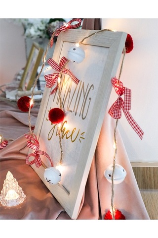 Maoyaya Noel Led Işık Zinciri: 2 Metre 20 Led Pil İle Çalışan Dekoratif Çan Ve Top Modelleri Diğer