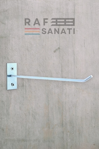 Duvar Kancası 30 Cm Duvar Ve Suntaya Monte Askı Vidalı Kanca Raf Kancası Raf Askısı Aksesuar Tel 10 Adet