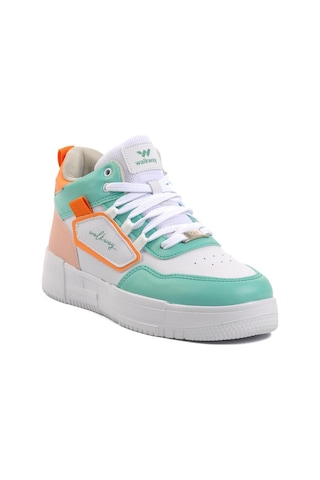 Walkway Nefertiti Beyaz-su Yeşili Unisex Hi Sneaker 001