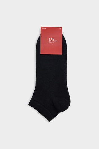 D'S Damat Ds Damat Siyah 3'lü Pamuklu Spor Patik Çorap Set 6hc16ortpcst3 Çok Renkli